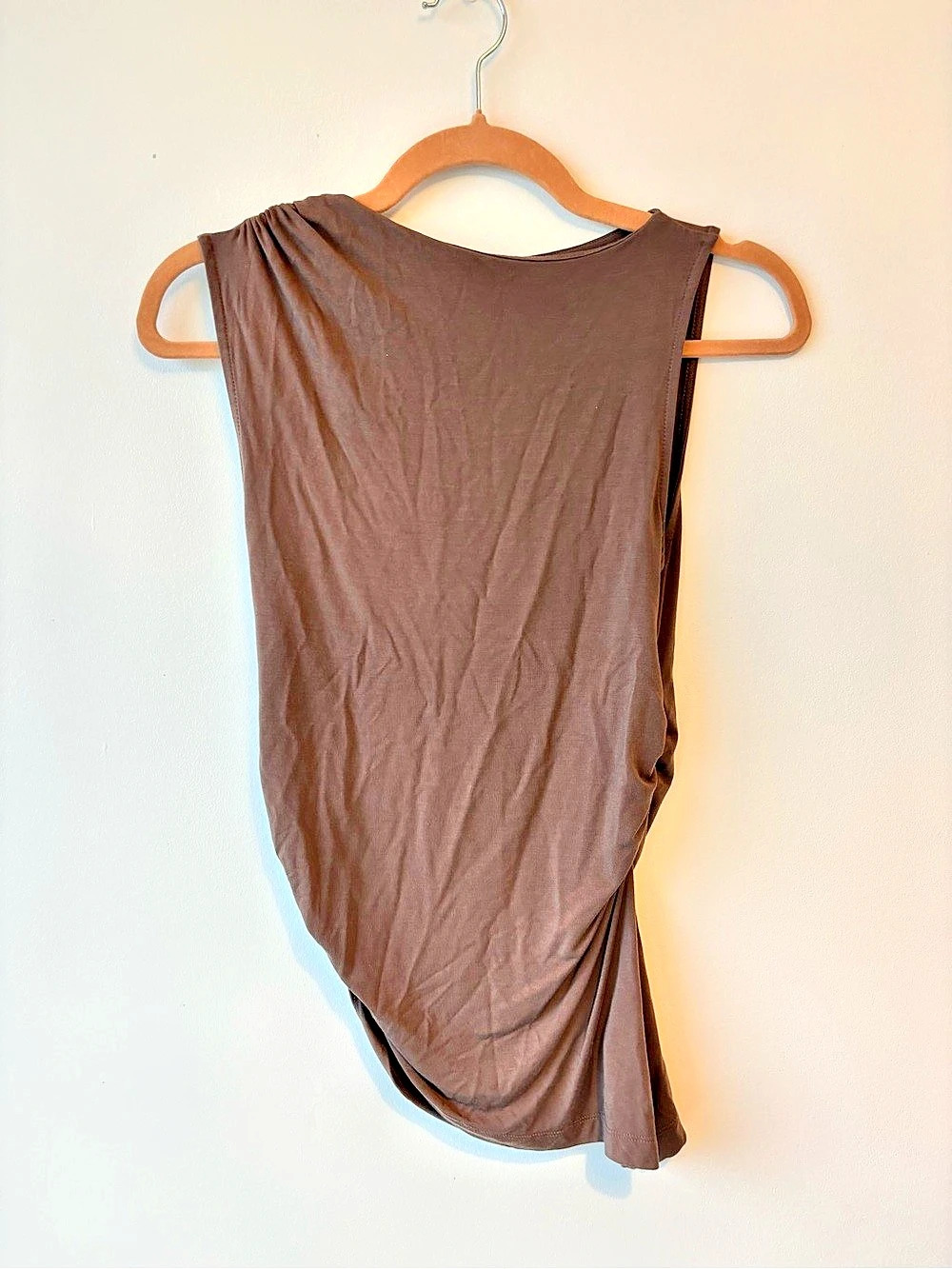 Kookai Alannah Top Asymmetrical Brown AUS Size 8